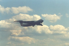 USAF C141 Starlifter at Air show 1982, the year not many of the scheduled aircraft turned up for one reason or another. The organisers had to beg a British Airways Jumbo to do a low fly past. (passengers must have been confused)