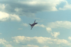 A Jordanian F5e arriving at Church Fenton ahead of the support team