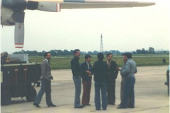 Royal Jordanian Air Force support team arrive at Church Fenton for a two week visit. They spent all of their spare time down in the Flyer drinking milk! They loved to trade with the lads on camp, cap badges, cap, shoes and all manner of things. I will always remember their impeccable manners, hospitality and very well spoken English. Genuine offers to people to visit them in Jordan were common